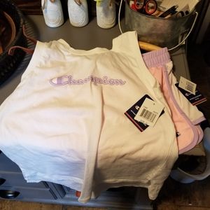 Champion Girls 'Hi Low Tank/ Champion Mesh Shorts